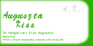 auguszta kiss business card